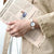 Retro Brown Wristwatches Vintage Leather Bracelet Woman Watch - White - 200363144