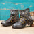 Genuine Leather Women Vintage Bohemian Ankle Boots