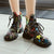 Graffiti Women Ankle Boots - black / 10