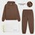 Hoodies Track Pants Joggers Women Tracksuits - Brown / L