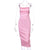 😍 Hot Sale 60 % off Now | Neon satin lace up women bodycon long midi dress sleeveless backless elegant outfits - Birmon
