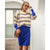 Lantern Sleeve Knitted Pullovers  +Midi Skirts set Outfits - Birmon