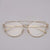 LeonLion Brand Designer Cateye Sunglasses for women - gold white - 33902