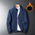 Men’s Blue Zipper Jacket - Dark Blue Fleece / XL