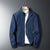 Men’s Blue Zipper Jacket - Dark Blue / XL