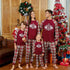 Mosaic Family Matching Reindeer Plaid Pajamas Set