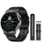 New Bluetooth Call Smart Watch - Black leather bd / China