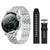 New Bluetooth Smart Watch - silver 5 zhu steel