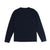 New long sleeve t shirt solid color 100% cotton with plus sizes - navy blue 240g / L