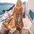 New Women Summer Boho Dress - Graphic color / L