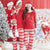 New Year Family Christmas Pajamas - Red / mom L