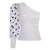 One Shoulder Dots Puff Sleeve Shirts Skew Collar Blouse