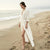Leaves Print Cover up Tunics for Beach Long Kaftan Bikini Cover up Robe - Birmon