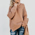 Pullover Turtle Neck Warm Knitted Oversized Turtleneck Sweater