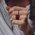 RAINBOW III Vintage Gentleman Ring - Red Black / 10
