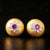 Rhinestone Chic Women’s Earrings - Red / Gold-color