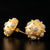 Rhinestone VII voguish Women’s Earrings - Clear / Gold-color