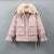 Short Cotton Liner Parka Coat - Pink / M