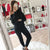 Street Style Knitted Solid Casual Woolen Winter Autumn Warm 2 Piece Set Sweaters - black / L