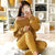 Street Style Knitted Solid Casual Woolen Winter Autumn Warm 2 Piece Set Sweaters - Yellow / L