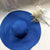 Summer Beach Oversized Brim Summer Straw Hat - Royal blue / 56-58cm