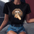 Summer cool Lips Leopard Kiss Graphic T-Shirt