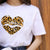 Summer cool Lips Leopard Kiss Graphic T-Shirt - WTQ3259 / L