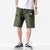 Summer Men Cotton Cargo Shorts - Army Green / 5XL