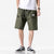 Summer Men Cotton Cargo Shorts - Army Green / L