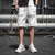 Summer Men Cotton Cargo Shorts - White / 4XL