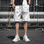 Summer Men Cotton Cargo Shorts - White / 5XL