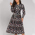 Vintage Printed Casual Long Sleeve Party Dresses
