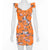 Vintage Summer Flowers Wrapped Dress - Orange / M