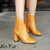 Women Elegant Warm Ankle Boots - yellowD / 10