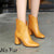 Women Elegant Warm Ankle Boots - yellowD / 3