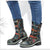 Women Leather Splicing Buckle Strap Non Slip Casual Mid calf Boots - gray / 10