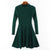 Women Long Sleeve Sweater Dress - Dark Green / One Size