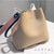 Women PU Leather Summer Bucket Shoulder Bag - Khaki - 100002856