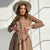 Women Vintage Sashes Corduroy A line Mini Dress