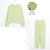 Women’s Basic Cotton Sweatshirts Sets - Green No Lining / L