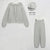 Women’s Basic Cotton Sweatshirts Sets - Grey Fleece Lining / L