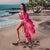 Women’s Sheer Bikini Cover Up Swimwear - Pink