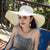 Women’s Summer Beach Big Brim Hat - K60-Milky white / M(55-60cm)Adjustable
