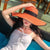 Women’s Summer Beach Big Brim Hat - K60-Orange2 / M(55-60cm)Adjustable