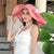 Women’s Summer Beach Big Brim Hat - K60-Pink / M(55-60cm)Adjustable