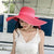 Women’s Summer Beach Big Brim Hat - K60-Watermelon red / M(55-60cm)Adjustable