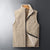 Wool Fleece Men Vest - Khaki / 4XL