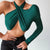 Chic Green One Shoulder T-shirts